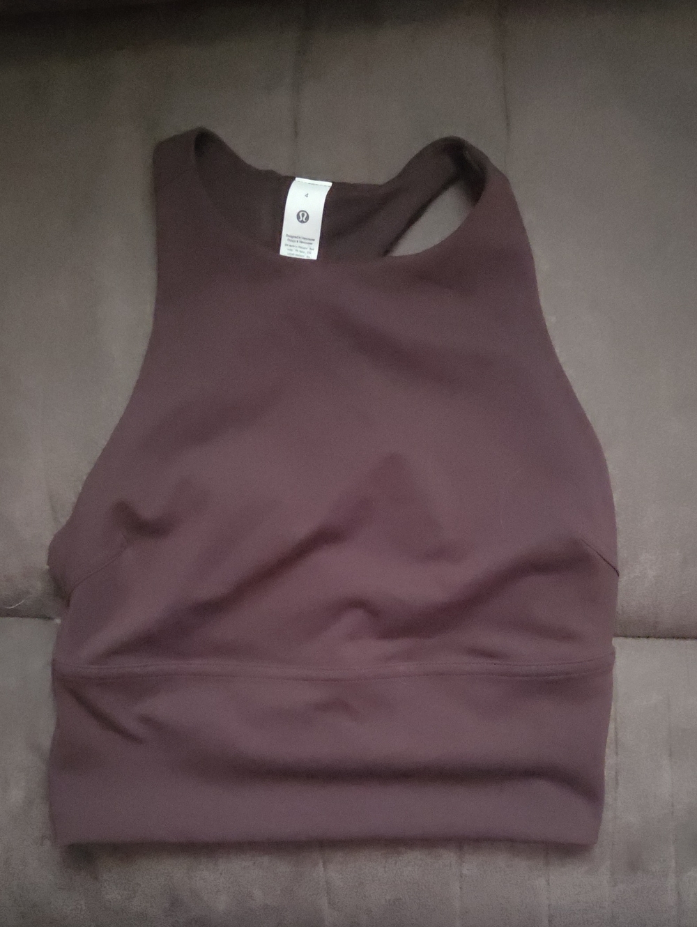 lululemon athletica Women's High-Neck Tank in Brown